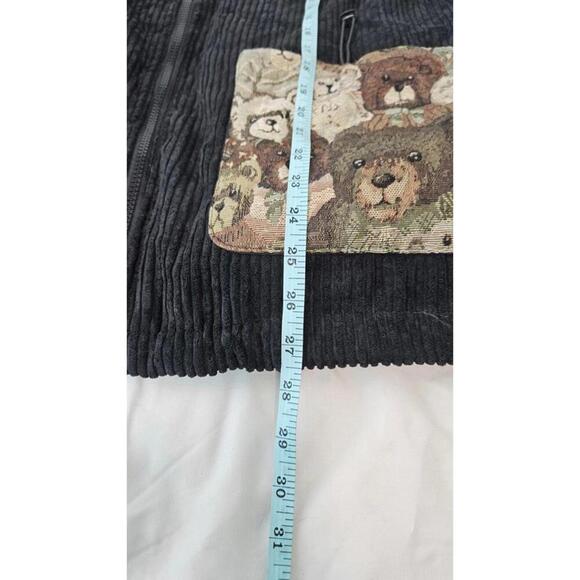 Stiwaup Women's Cozy Plush Bear-Themed Corduroy Jacket - Picture 6 of 8